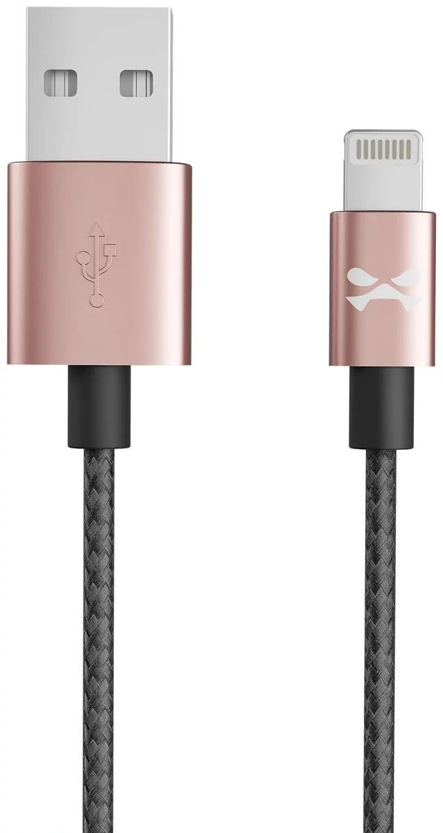 E-shop Kábel Ghostek - NRGline Apple Lightning 0,9m , Black/Rose (GHOCBL015)
