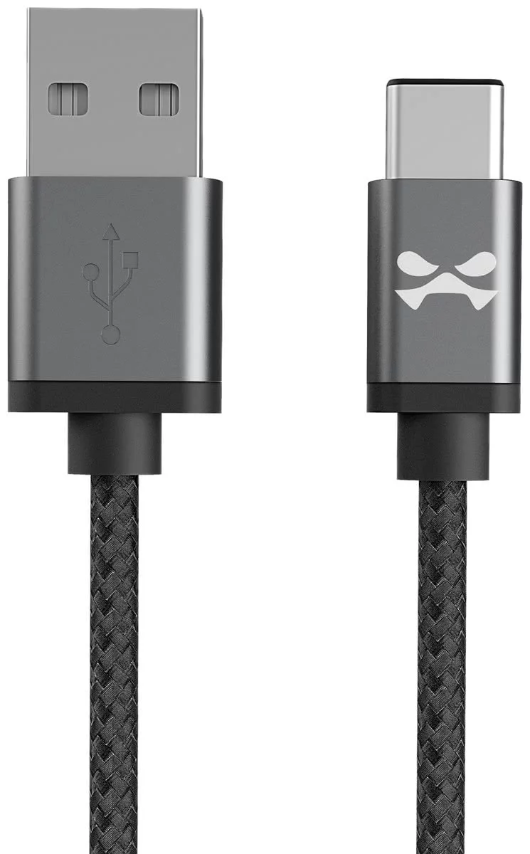 Levně Kabel Ghostek - NRGline USB-C 1,8m , Black/Graphite (GHOCBL008)