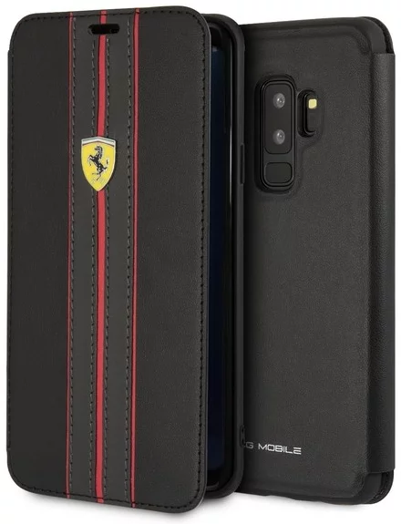 Huse Ferrari - Samsung Galaxy S9 Plus Urban Booklet Case - Negru