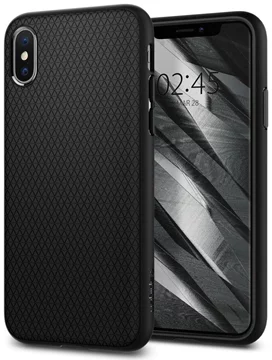SPIGEN Hülle Apple iPhone X/XS Liquid Air, schwarz  