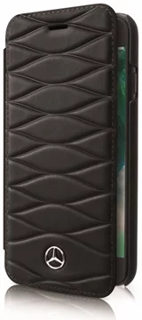 Mercedes - Samsung Galaxy S8 Plus G955 Booklet Case Pattern Line Leather - Black (MEFLBKS8LWHCLBK)