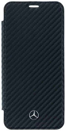 Huse Mercedes - Samsung Galaxy S9 G960 Booklet Case Dynamic Line Carbon - Negru (MEFLBKS9CFBK)