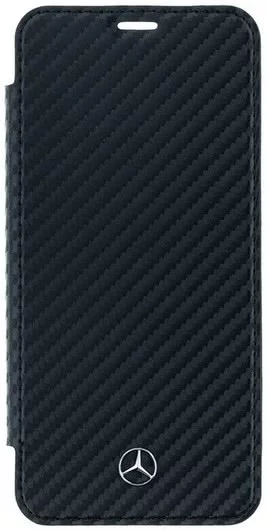 Huse Mercedes - Samsung Galaxy S9 Plus G965 Booklet Case Dynamic Line Carbon - Black (MEFLBKS9LCFBK)