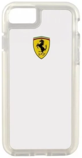 Levně Kryt Ferrari - Shockproof Hard Case Apple iPhone 7/8 - Transparent (FEGLHCP7TR)