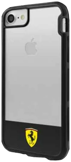 Levně Kryt Ferrari - Hard Case Apple iPhone 7 - Transparent ( FEHCP7BISBK)