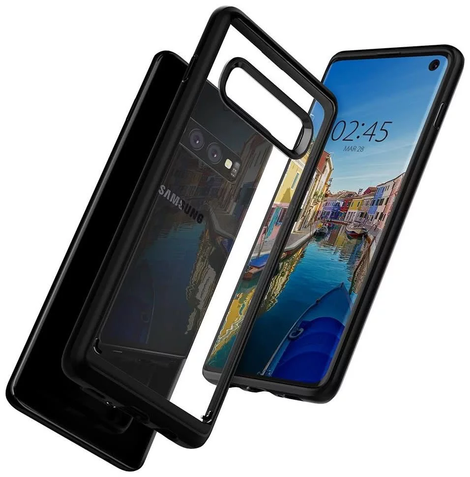Case SPIGEN ULTRA HYBRID GALAXY S10 MATTE BLACK (605CS25802)
