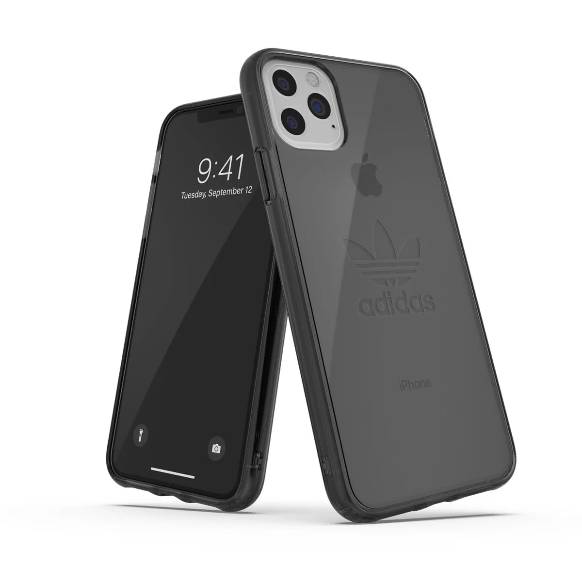 Levně Kryt ADIDAS - Protective Clear Case Big Logo FW19 for iPhone 11 Pro Max smokey black (36410)