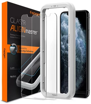SPIGEN Apple iPhone 11 PRO Displayschutz ALM GLAS.tR SLIM 2 Stück, klar  