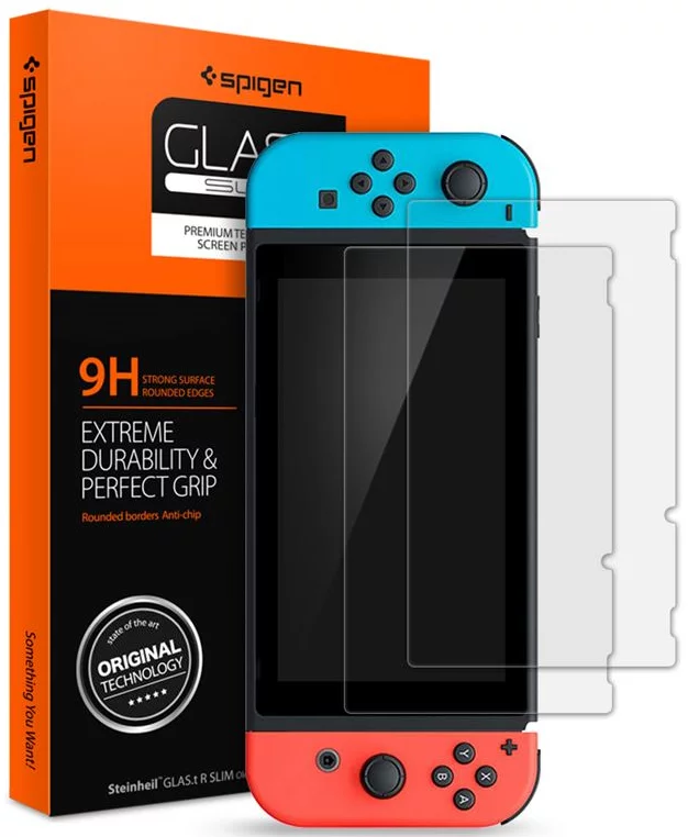 Ochranné sklo SPIGEN - Nintendo Switch, Screen Protector (2 Pack) GLAS.tR Slim, Clear (R01GL21523)