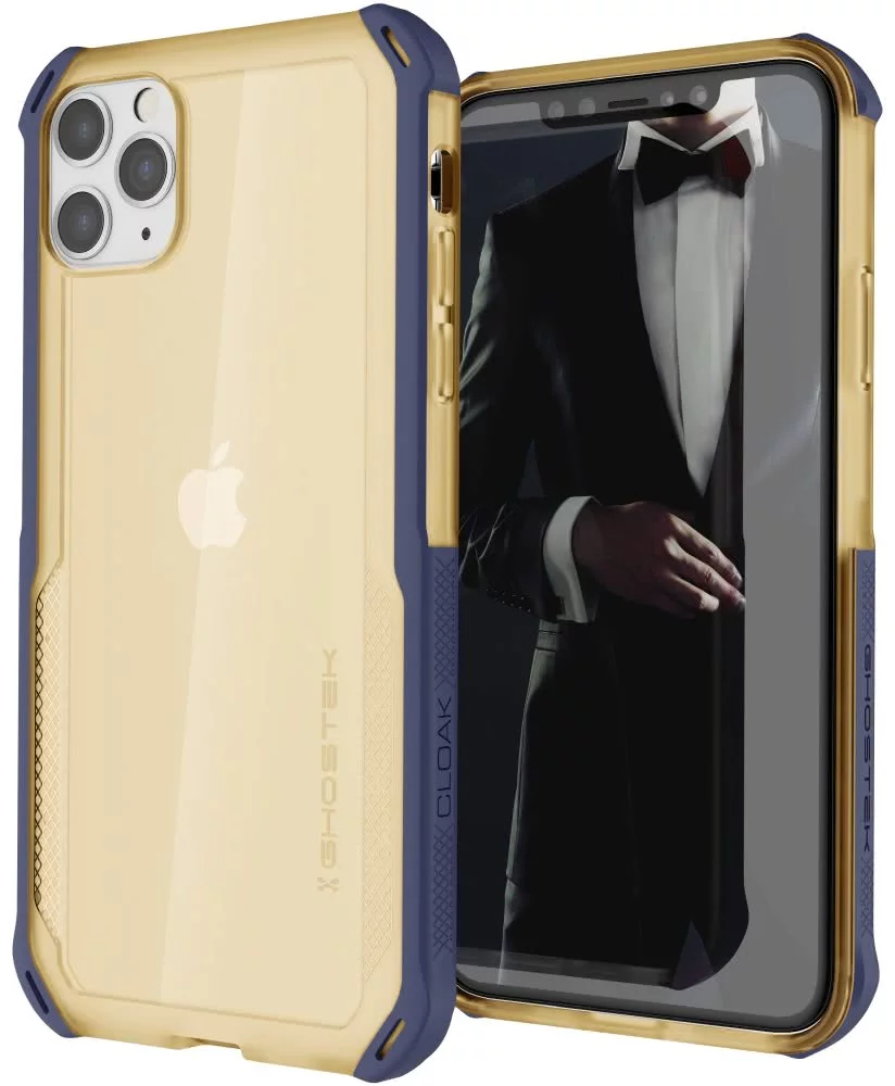 Tok Ghostek - Apple iPhone 11 Pro Max Case Cloak 4 Series, Blue/Gold (GHOCAS2251)