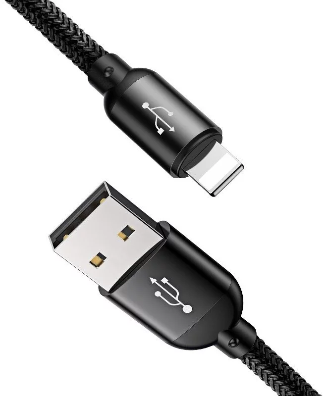 GEEK MONKEY - Câble USB-A 2.1 compatible Micro USB - Charge rapide - 1  mètre - Noir