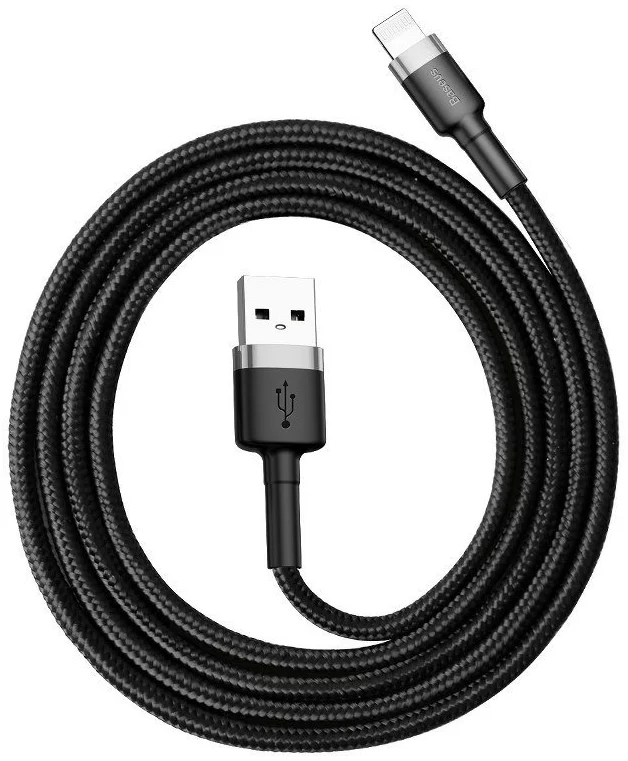 Baseus Cafule USB Lightning Cable 2,4A 1m (Gray+Black) (6953156274976) - Main Image