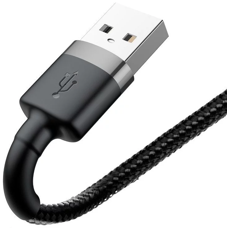 Cable Baseus Cafule USB Lightning Cable 2,4A 1m (Gray+Black