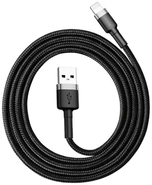 Baseus Cafule USB Lightning Kabel 1,5A 2m (grau+schwarz) (6953156275010)  