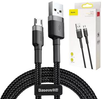 Baseus Cafule USB-Kabel für Micro 2A 3m grau+schwarz (6953156296374)  