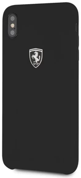 Levně Kryt Ferrari Hardcase iPhone Xs Max black Silicone Off track (FEOSIHCI65BK)