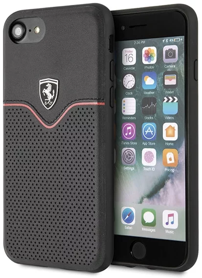 Huse Ferrari Hardcase iPhone 7/8 negru Off Track Victory (FEOVEHCI8BK)