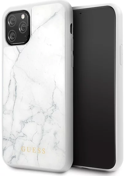 Kryt Guess iPhone 11 Pro White Marble (GUHCN58HYMAWH)