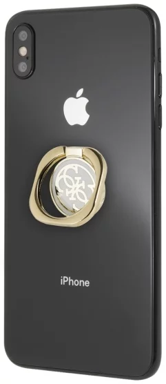 E-shop Držiak Guess Ring stand gold & white 4G (GURSEQGWH)