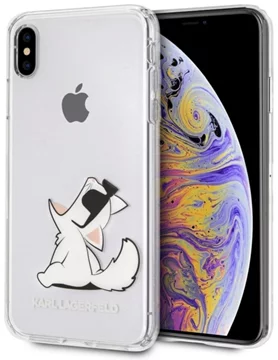 Karl Lagerfeld iPhone Xs Max hardcase transparente Choupette Fun (KLHCI65CFNRC)