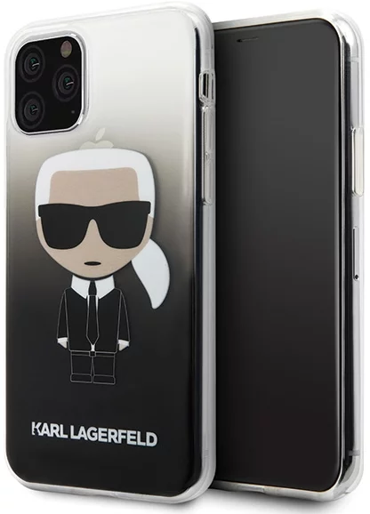 Case Karl Lagerfeld iPhone 11 Pro black Gradient Ikonik Karl