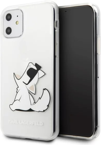 E-shop Kryt Karl Lagerfeld iPhone 11 hardcase transparent Choupette Fun (KLHCN61CFNRC)
