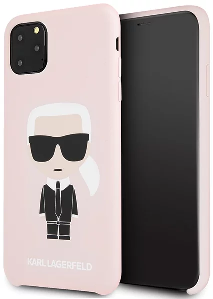 Kryt Karl Lagerfeld iPhone 11 Pro Max hardcase light pink Silicone Iconic (KLHCN65SLFKPI)