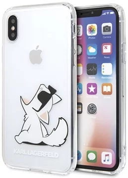 Karl Lagerfeld harte transparente Hülle iPhone X/Xs Choupette Fun (KLHCPXCFNRC)  