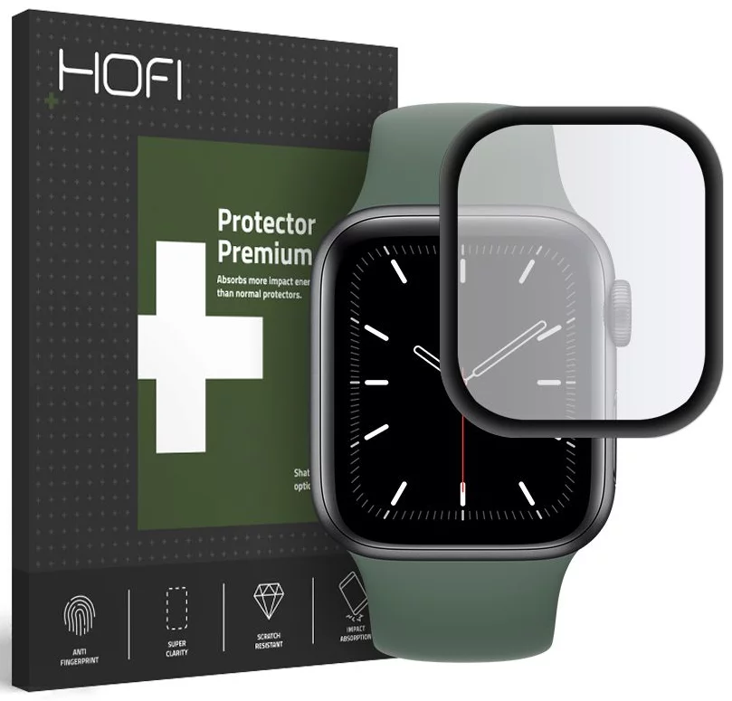 HOFI Hybrid Pro+ (čierne) - Ochranné sklo pre Apple Watch 4/5/6/SE (40mm)