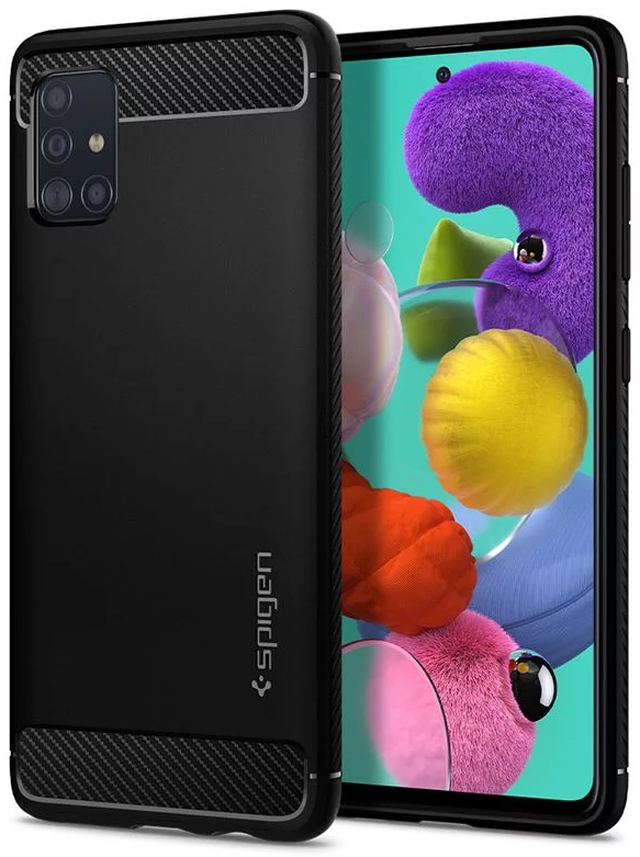 Case SPIGEN RUGGED ARMOR GALAXY A51 MATTE BLACK (ACS00563)