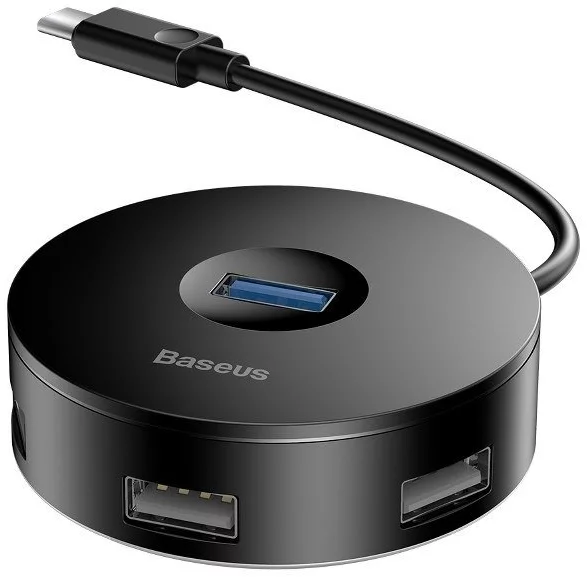 Levně Redukce Baseus Hub 4in1 USB-C to USB 3.0 + 3x USB 2.0 15cm (Black) (6953156284258)