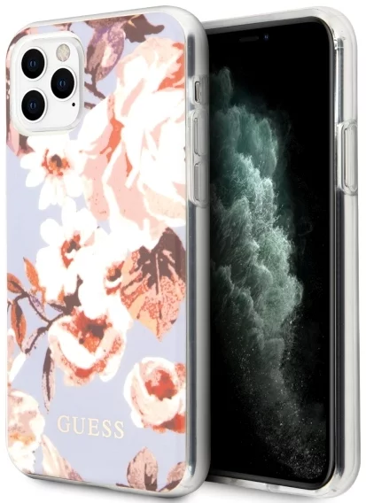 E-shop Kryt Guess iPhone 11 Pro Max Lilac N°2 Flower Collection (GUHCN65IMLFL02)