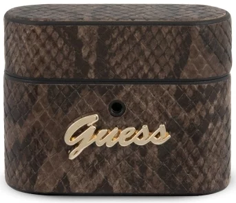 E-shop Kryt Guess AirPods Pro cover brown Python Collection GUACAPPUSNSMLBR