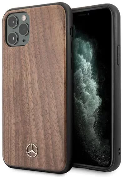 E-shop Kryt Mercedes iPhone 11 Pro Max hard case brown Wood Line Walnut MEHCN65VWOLB