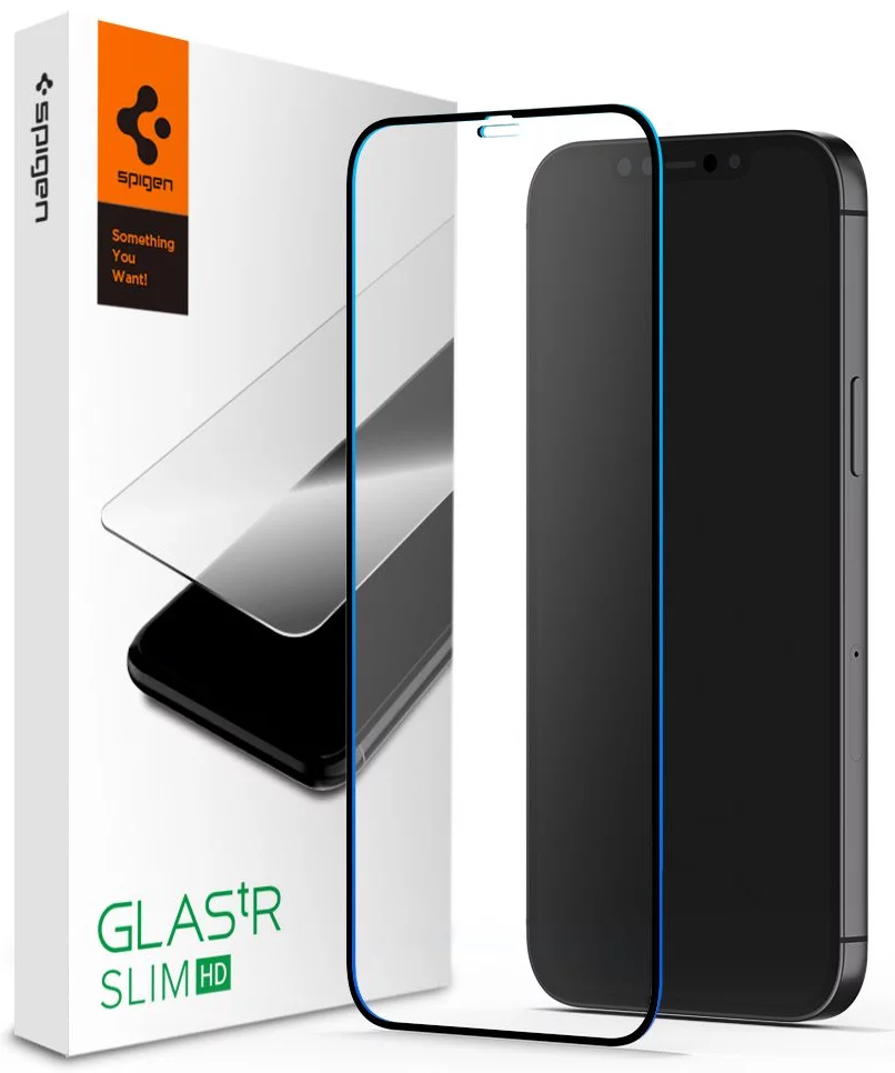 OCHRANNÉ TVRZENÉ SKLO SPIGEN GLASS FC iPhone 12 Pro Max BLACK