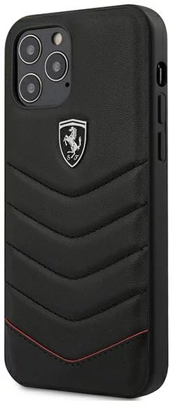 Levně Kryt Ferrari FEHQUHCP12LBK iPhone 12 Pro Max 6,7" black hardcase Off Track Quilted (FEHQUHCP12LBK)
