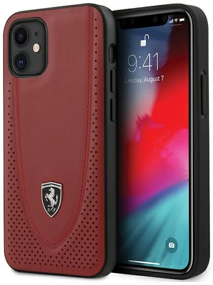 Levně Kryt Ferrari FEOGOHCP12SRE iPhone 12 mini 5,4" red hardcase Off Track Perforated (FEOGOHCP12SRE)
