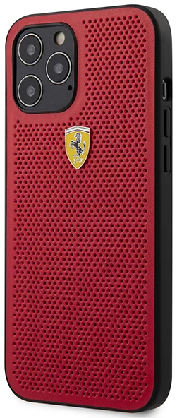 Levně Kryt Ferrari FESPEHCP12LRE iPhone 12 Pro Max 6,7" red hardcase On Track Perforated (FESPEHCP12LRE)