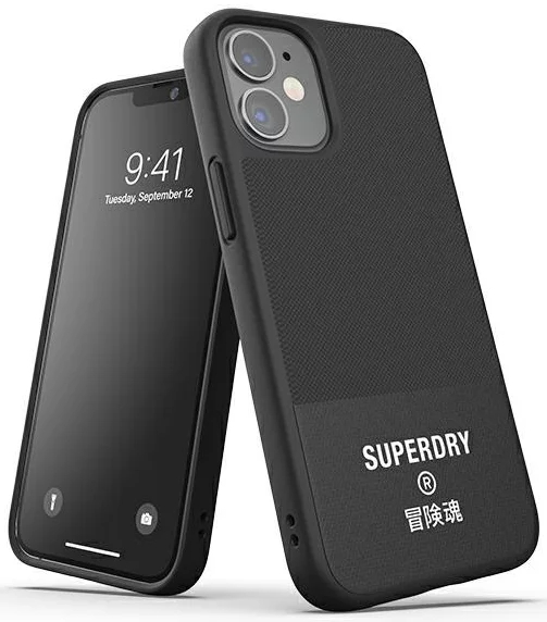 Levně Kryt SuperDry Moulded Canvas iPhone 12 mini Case black 42584 (42584)