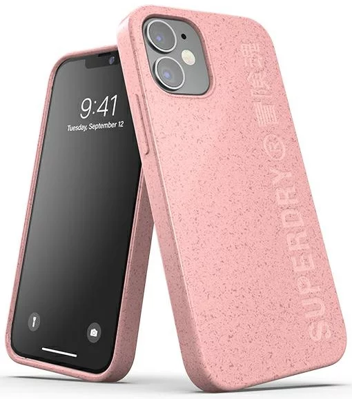 Levně Kryt SuperDry Snap iPhone 12 mini Compostable Case pink 42620 (42620)