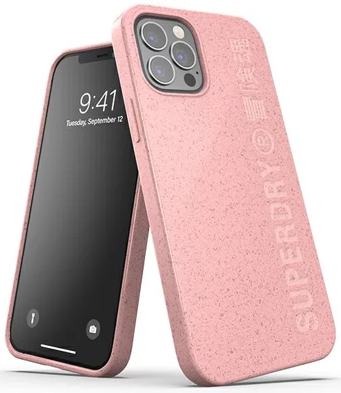 Levně Kryt SuperDry Snap iPhone 12/12 Pro Compostable Case pink 42621 (42621)