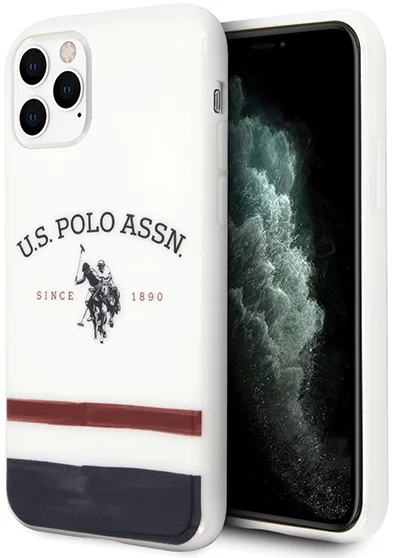 Levně Kryt US Polo USHCN58PCSTRB iPhone 11 Pro white Tricolor Pattern Collection (USHCN58PCSTRB)