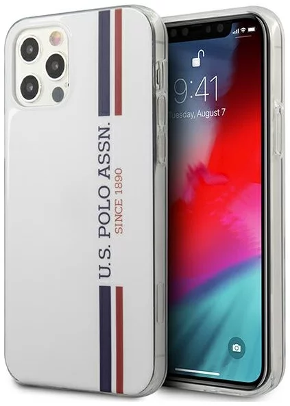 Levně Kryt US Polo USHCP12LPCUSSWH iPhone 12 Pro Max 6,7" white Tricolor Collection (USHCP12LPCUSSWH)