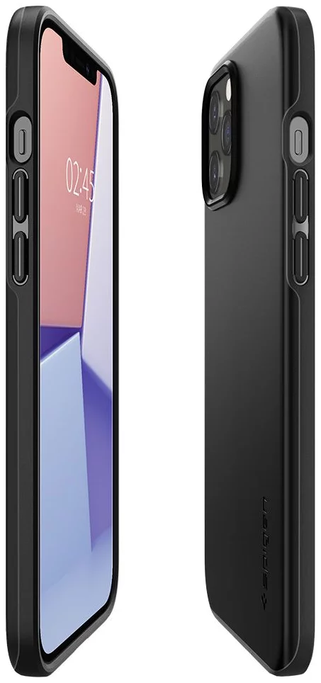 Case SPIGEN THIN FIT IPHONE 12 PRO MAX BLACK (ACS01612)