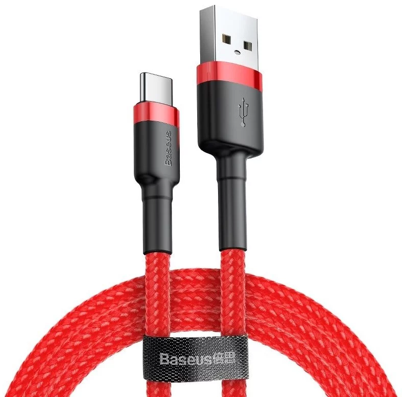 Levně Kabel Baseus Cafule USB-C cable 3A 0.5m (Red)