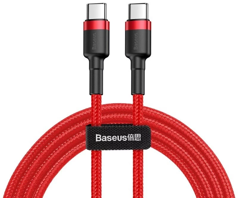 Levně Kabel Baseus Cafule Cable USB-C PD 2.0 QC 3.0 60W 1m (Red)