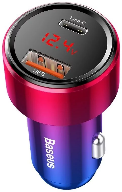 Nabíjačka do auta Baseus Magic Car Charger USB + USB-C QC 4.0  PD 45W (Red+Blue)