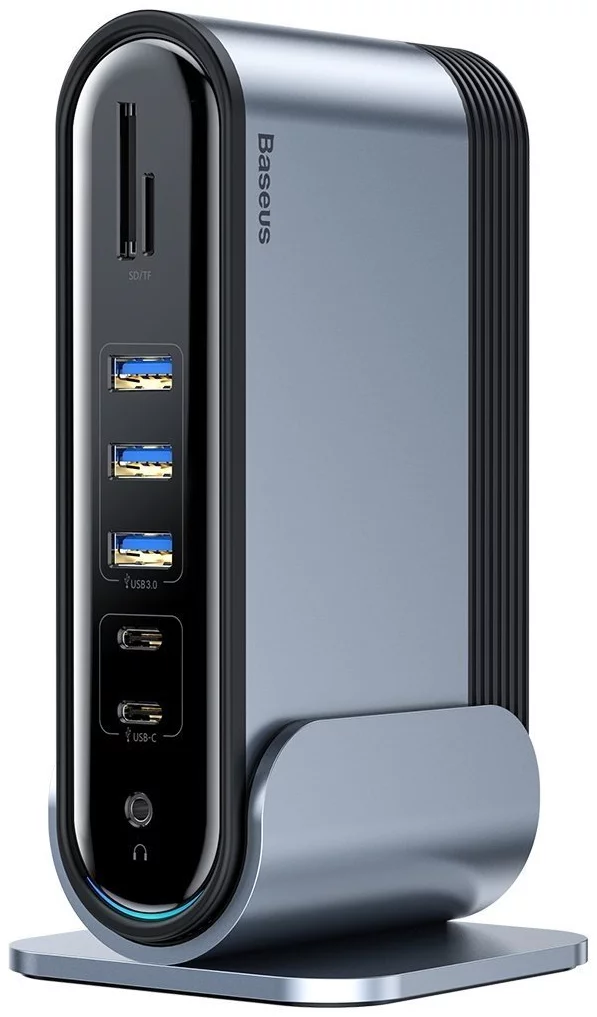 E-shop Baseus Working Station Multifunctional Type-C HUB Adapter (CN+UK+EU) Dark gray