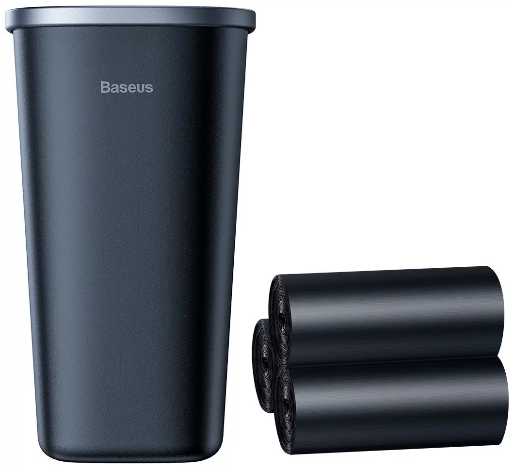 Levně Baseus Dust-free Vehicle-mounted Trash Can（Trash Bag 3 roll/90）Black