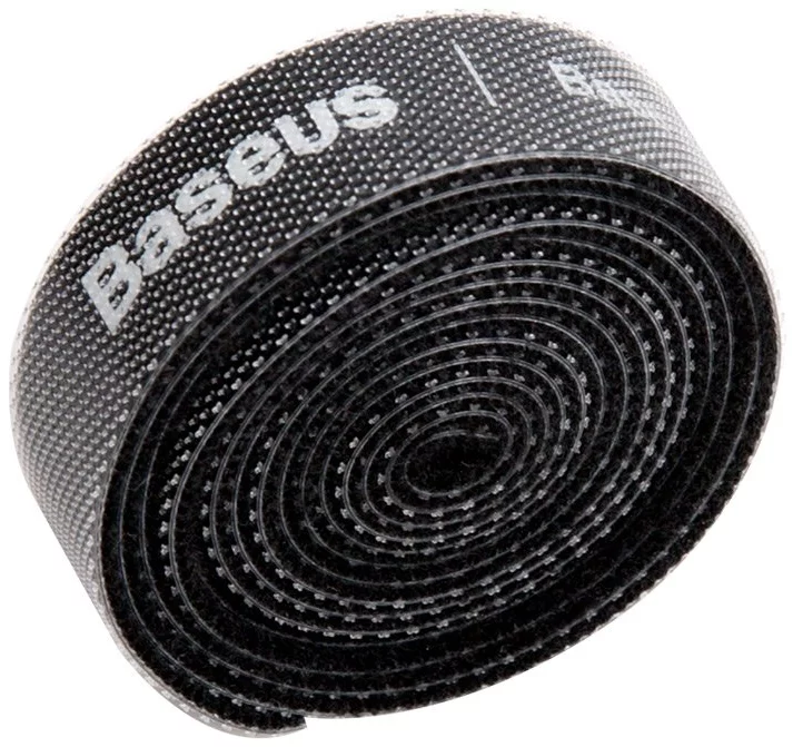 Levně Řemínek Baseus Colourful Circle Velcro Straps 1m Black